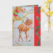 A Christmas Card for a Dear Little Girl カード (黄色い花)