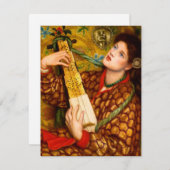 A Christmas Carol by Dante Gabriel Rossetti シーズンカード (正面/裏面)