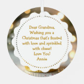 A Christmas Frosted with Cheer | Personalized   メタルオーナメント (裏面)