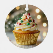 A Christmas Frosted with Cheer | Personalized   メタルオーナメント (正面)