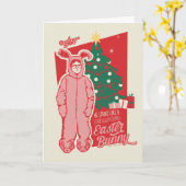 A Christmas Story｜不安定なイースターバニー カード (黄色い花)