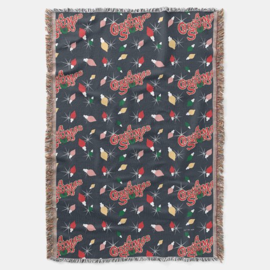 A Christmas Story | Christmas Lights Pattern スローブランケット (正面縦)