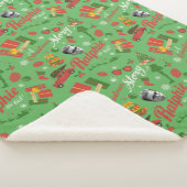 A Christmas Story Green Icon Pattern シェルパブランケット (3/4)