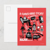 A Christmas Story Icons Graphic シーズンポストカード (正面/裏面)