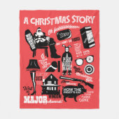 A Christmas Story Icons Graphic フリースブランケット (正面)