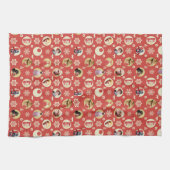 A Christmas Story Retro Snowflake Pattern キッチンタオル (横)