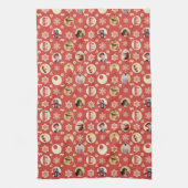 A Christmas Story Retro Snowflake Pattern キッチンタオル (縦)