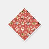 A Christmas Story Retro Snowflake Pattern スタンダードカクテルナプキン (角)