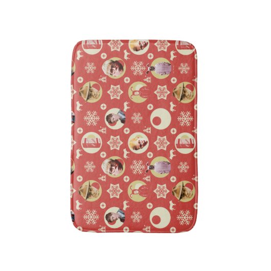 A Christmas Story Retro Snowflake Pattern バスマット (正面縦)