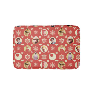 A Christmas Story Retro Snowflake Pattern バスマット