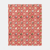 A Christmas Story Retro Snowflake Pattern フリースブランケット (正面)