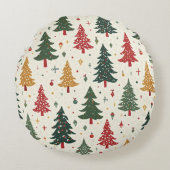 A circular cushion with a Christmas tree pattern ラウンドクッション (正面)