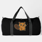 A Clean Beaver Always Gets More Wood ダッフルバッグ (裏面)