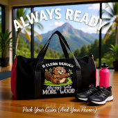 A Clean Beaver Gets More Wood ダッフルバッグ