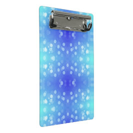 A clipboard featuring a blue and teal bokeh patter ミニクリップボード