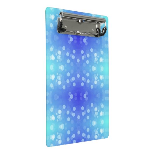 A clipboard featuring a blue and teal bokeh patter ミニクリップボード (アングル)