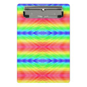A clipboard with a colorful, kaleidoscopic rainbow ミニクリップボード (正面)