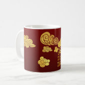 A Clouds Rat紙カット中国の新年2020 WMug コーヒーマグカップ (正面左)