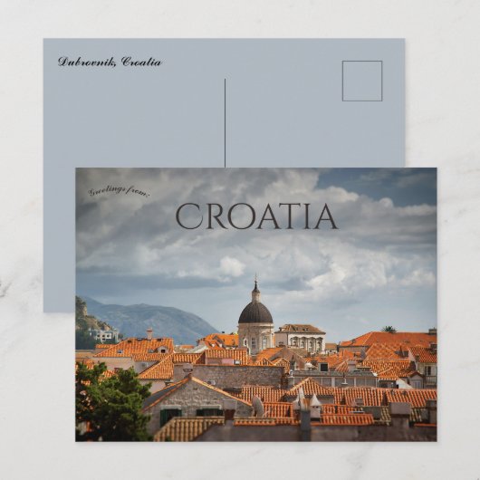 A Cloudy Day in Dubrovnik Croatia ポストカード (正面/裏面)