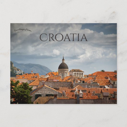 A Cloudy Day in Dubrovnik Croatia ポストカード (正面)
