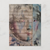 A Clown Face Abstract mixed media collage Postcard ポストカード (正面)