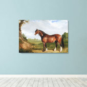 A Clydesdale Stallion キャンバスプリント (インサイチュ (ウッドフロア))