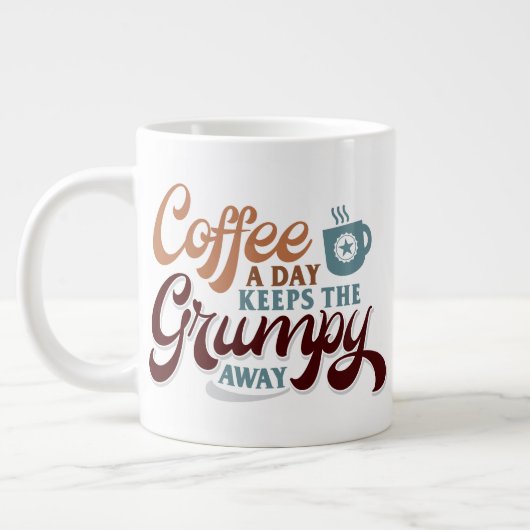 A Coffee a Day for Coffee Lover Gift   ジャンボコーヒーマグカップ (左)