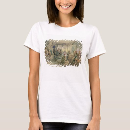 A Coffee House, Constantinople, 1854 (ペン&インク&インク) Tシャツ (正面)