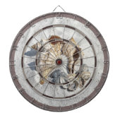 A Collection of Seashells on Sand Dart Board ダーツボード (正面)