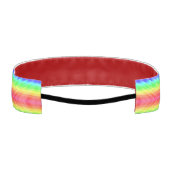 A colorful fabric headband featuring a rainbow  アスレチックヘッドバンド (裏面)
