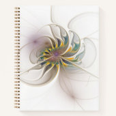 A colorful fractal ornament. Abstract Flower art ノートブック (正面)