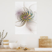 A colorful fractal ornament. Abstract Flower art ポスター (キッチン)