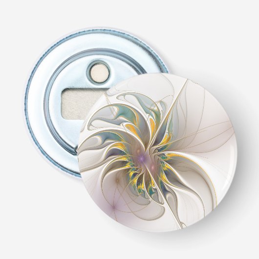 A colorful fractal ornament. Abstract Flower art  栓抜き (正面)