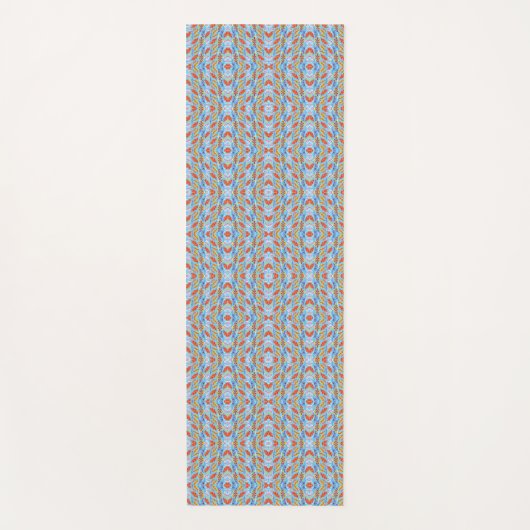A colorful geometric pattern features repeating  ヨガマット (正面)