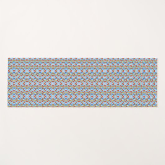 A colorful geometric pattern features repeating  ヨガマット (正面(横))