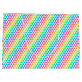 A colorful gift bag with a vibrant rainbow  ラージペーパーバッグ (裏面)
