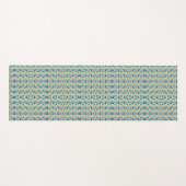 A colorful, intricate pattern of small abstract  ヨガマット (正面(横))