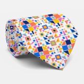 A colorful necktie displaying a geometric pattern ネクタイ (ロール)