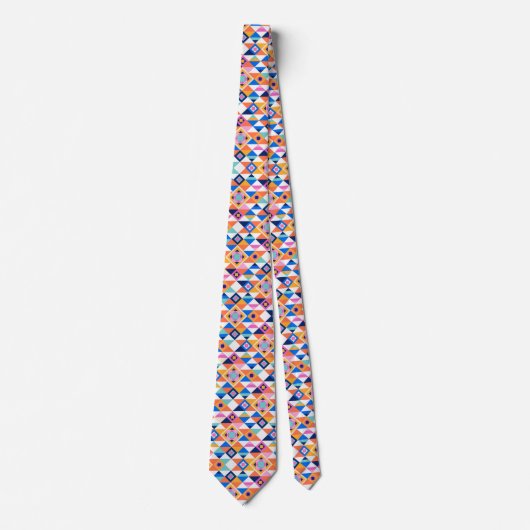 A colorful necktie with a vibrant geometric  ネクタイ (正面)