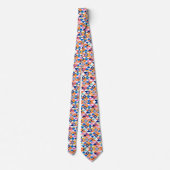A colorful necktie with a vibrant geometric  ネクタイ (裏面)