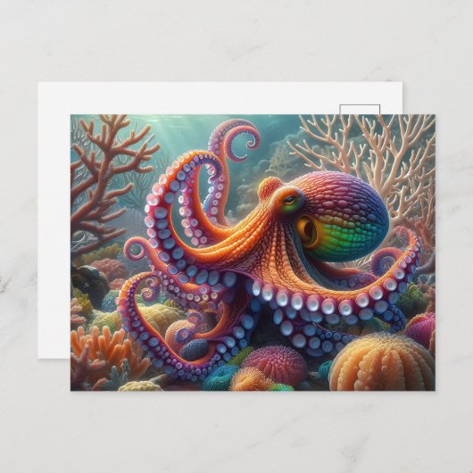 A Colorful Octopus ポストカード (正面/裏面)
