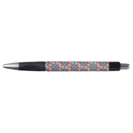 A colorful pen with a black tip and clicker ボールペン
