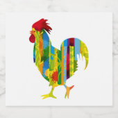 A colorful rooster スパークリングワインラベル (シングルラベル)