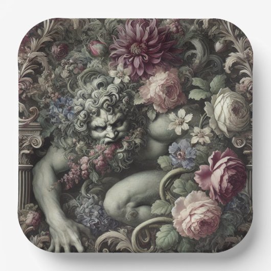 🎭 A Colossal Comedy – Gothic Victorian ペーパープレート (正面)