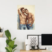 A Contemporary Male Posing Portrait ポスター (ホームオフィス)