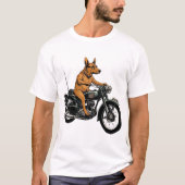 A Cool Dog Riding a Motorcycle Tシャツ (正面)