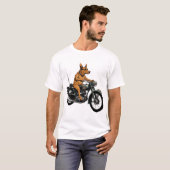 A Cool Dog Riding a Motorcycle Tシャツ (正面フル)