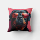 A cool rottweiler with sunglasses クッション (裏面)