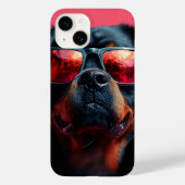 A cool rottweiler with sunglasses Case-Mate iPhoneケース (裏面)