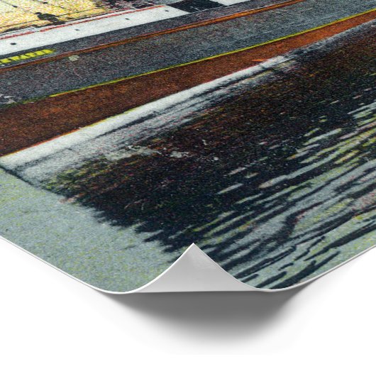 A Coos Bay Shipping Scene at波止場 ポスター (角)